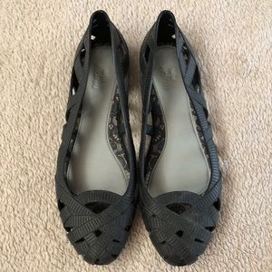 Jason Wu x Melissa black jelly flats